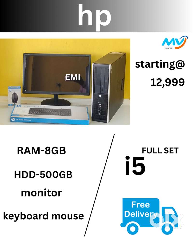 Ram - 8GB DDR3  Hard disk - 500GB  SSD - 128GB  1 - Year Warranty