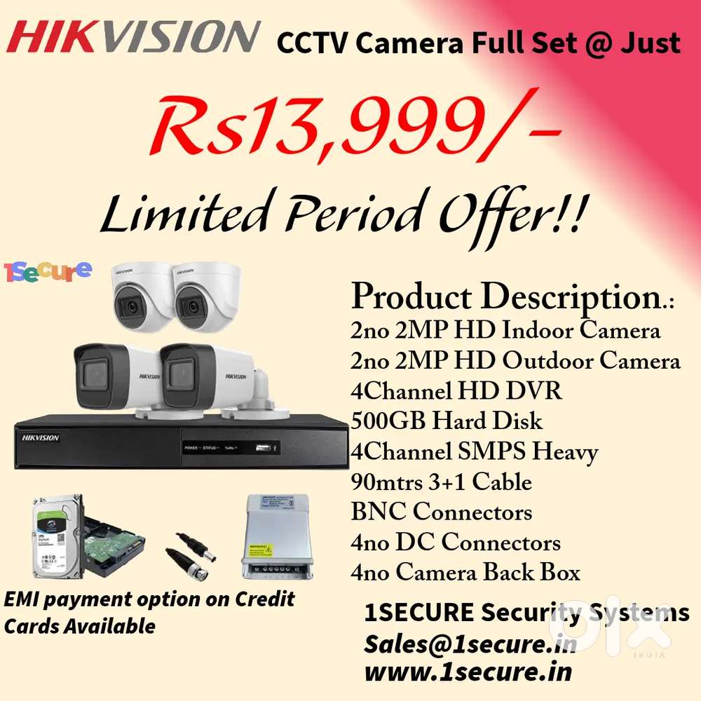 Best Price! Hikvision CCTV Camera Full Set