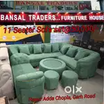 11 Seater Corner Sofa set Round table Round puffy