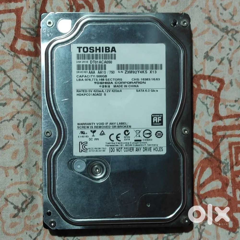500 gb toshiba harddisk HDD
