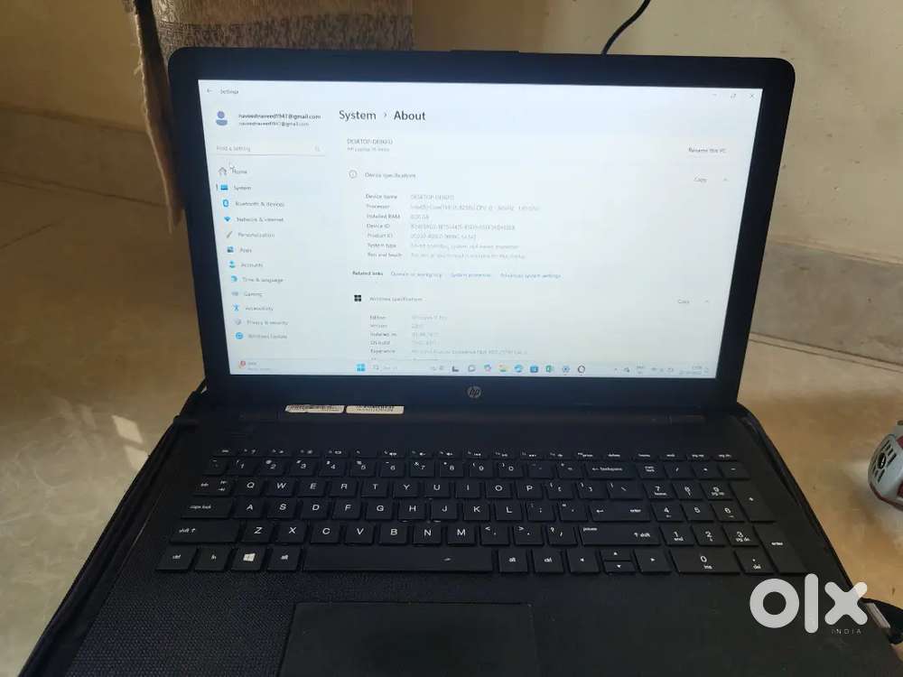 Laptop HP intel i5 7th generation with ssd clean condition