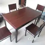 King-size Bed, Wordrobe, Dining Table + Four chairs