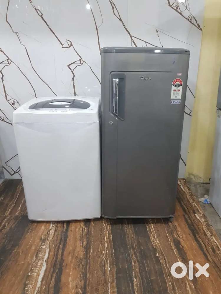 Whirlpool single door refrigerator and lg washing machine