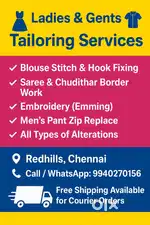 Tailoring & Alteration Services – Blouse, Saree, Pant Zip Repair
