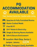 Pg accomodation available
