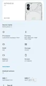 Nothing Phone 1 ( 8gb 256) with bill & box