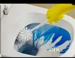 Professional bathroom cleaning job