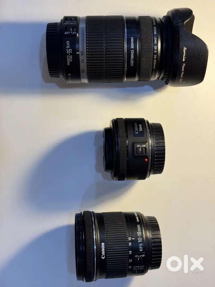 Canon Original Lens - 50mm, 10-18mm & Zoom lens
