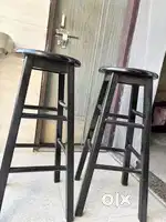 2 Wooden bar chair