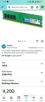 16gb 3200mhZ ram 3months old