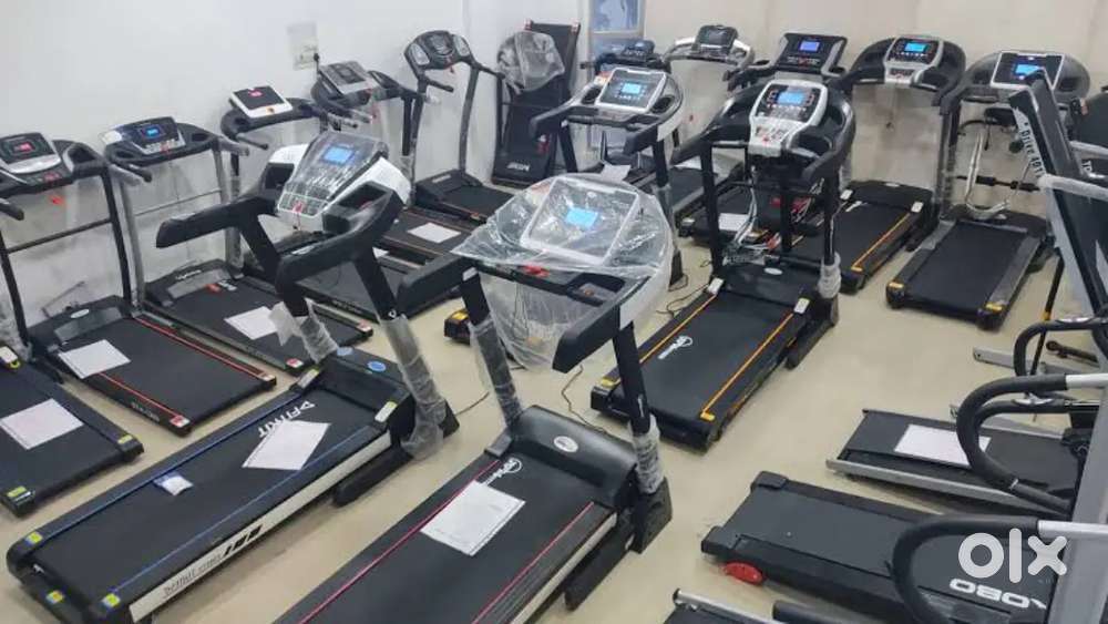 All gym equipment Treadmill and exercise cycle