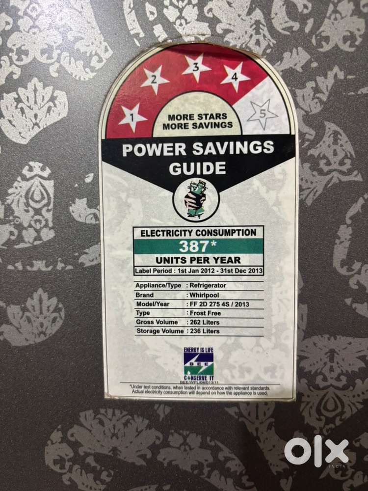 Whirlpool 262 Ltr. Fridge