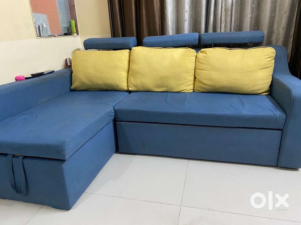 Sofa cum bed with storage