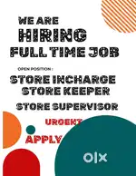 Full Time Job Store Keeper Supervisor Call Me Now WhatsApp
