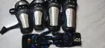 Pro-X Alloy Stainless Steel Knee, Elbow Guard and MotoX riding gloves.