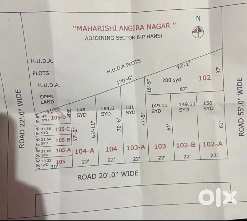 148 Gj ka plot h 22 by 148 Gj New Subhash Nagar Hansi back