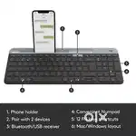 LOGITECH K580 SLIM MULTI-DEVICE WIRELESS & BLUETOOTH KEYBOARD SEALED