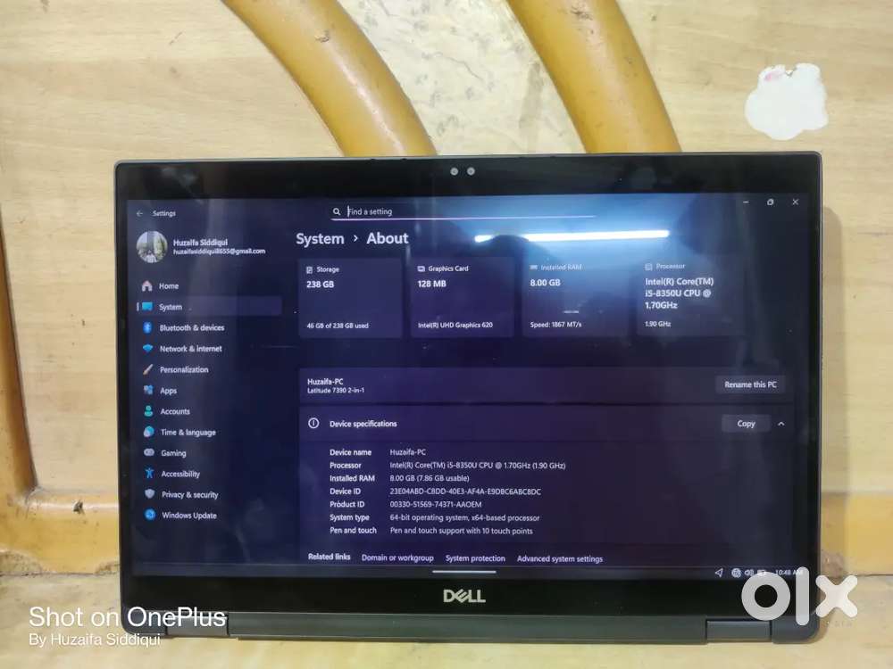 Dell latitude 7390 2in1 touchscreen laptop  with Free accessories