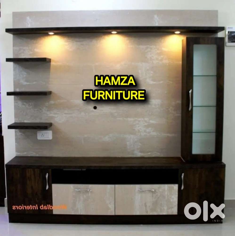 HAMZA FURNITURE NEW DESIGNER PARTICLE BOARD WOOD TV UNIT