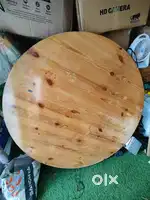 Pine wood round table