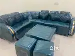 Corner sofa set with center table