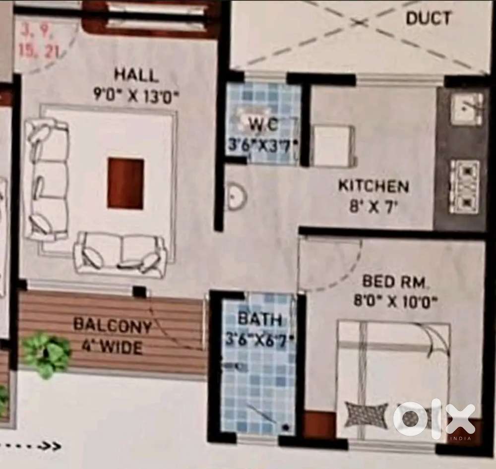 @Datta Nagar 552 sqft 1bhk flat for sale