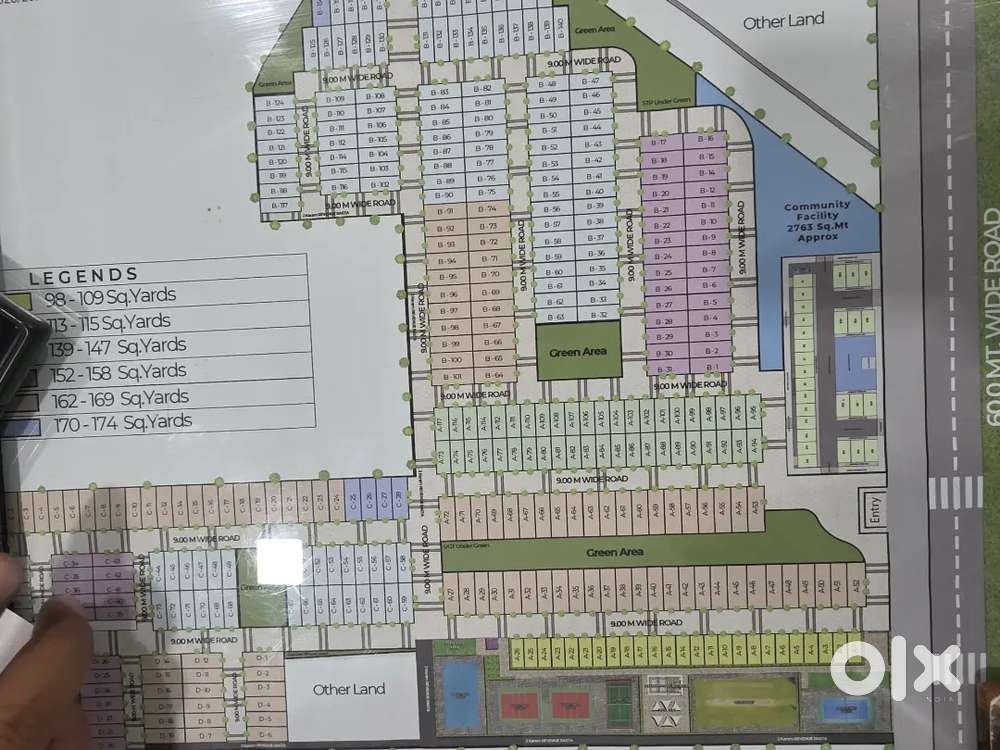 East facing plot on 24m road