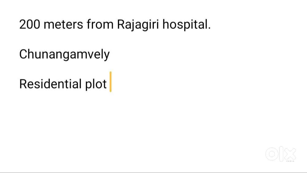 10 cents of residential plot for sale near Rajagiri hospital, Aluva