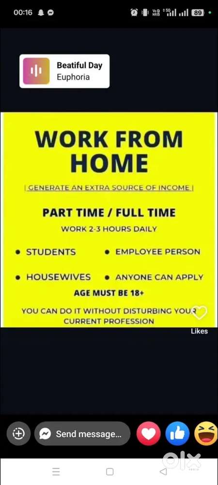 Online work from home