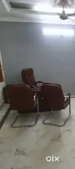 Office pure leather table and chair