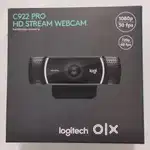 Logitech C922 Pro Stream Webcam, HD 1080p/30fps or HD 720p/60fps