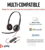 Plantronics - Blackwire 3220 - Wired Dual-Ear (Stereo) Headset