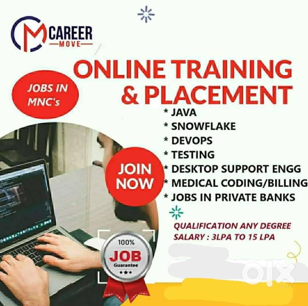 Job ,s in IT & NON IT Traing & Placement Support Provided