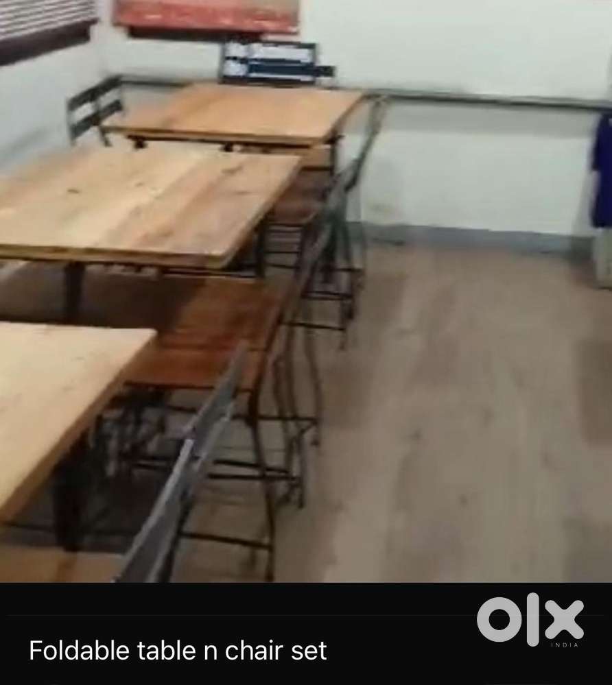 Commercial wooden Foldable Table n 4 Chair set .