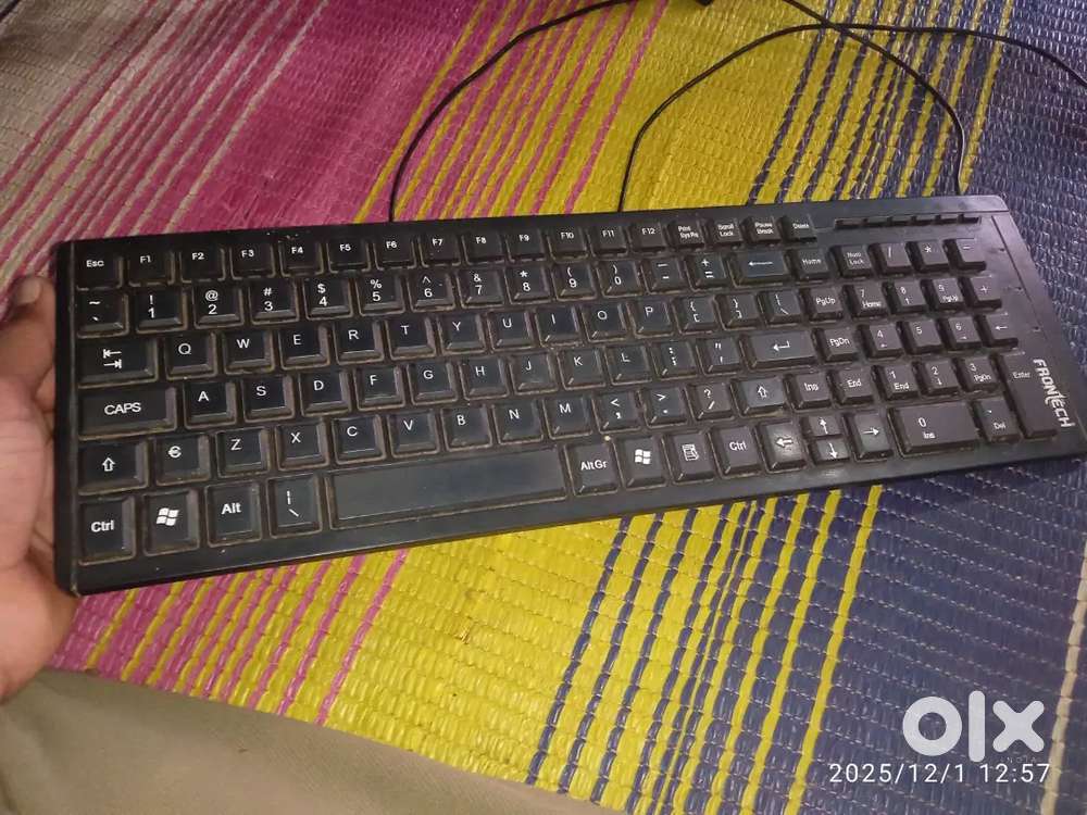 Frontech moniter , keyboard, Zebronics cpu, Zebronic mouse