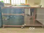 3 door wooden Glassdoor showcase