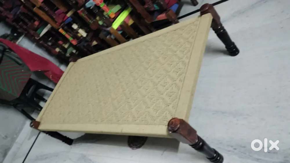 Wooden charpai cotton thyroid restaurant furniture