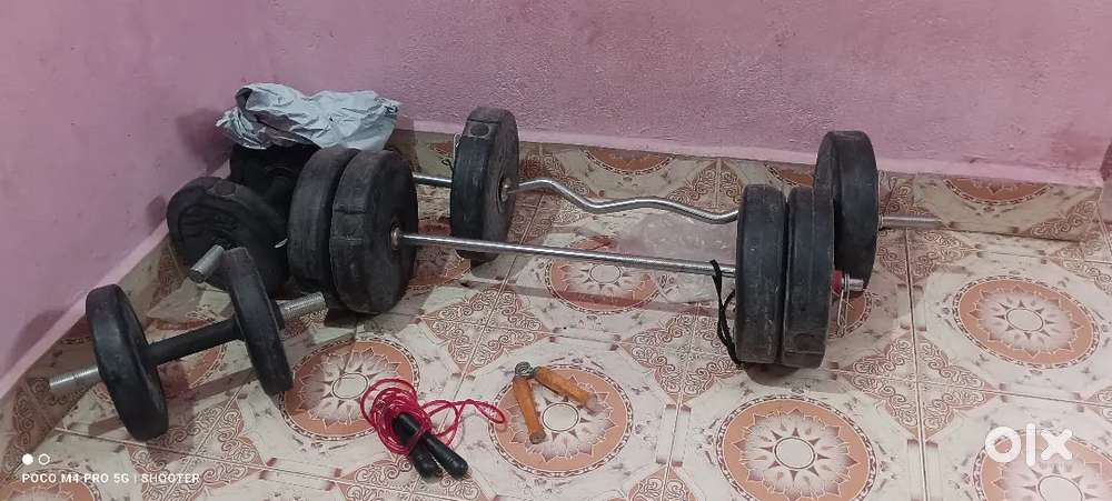 Gym item 40 kg Dumble set up.