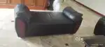 Sofa sale black colour ledher sofa