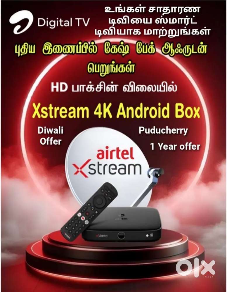 AIRTEL XSTREAM 4K ANDROID SETTOP BOX WITH 1 YEAR PLAN ! DIWALI OFFER !