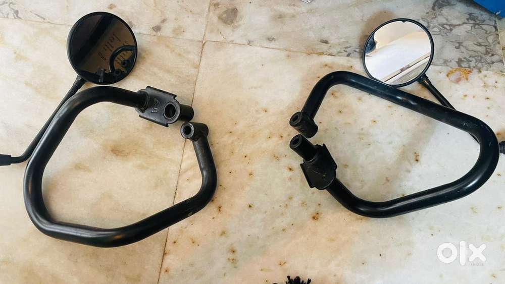 ORIGINAL NEW ROYAL ENFIELD LEG GUARD + NEW MIRRORS