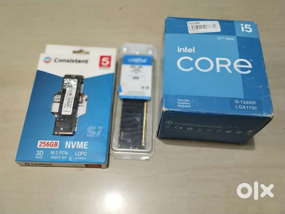 Intel I5 12gen processor, DDR5 ram 16GB, 256GB NVME