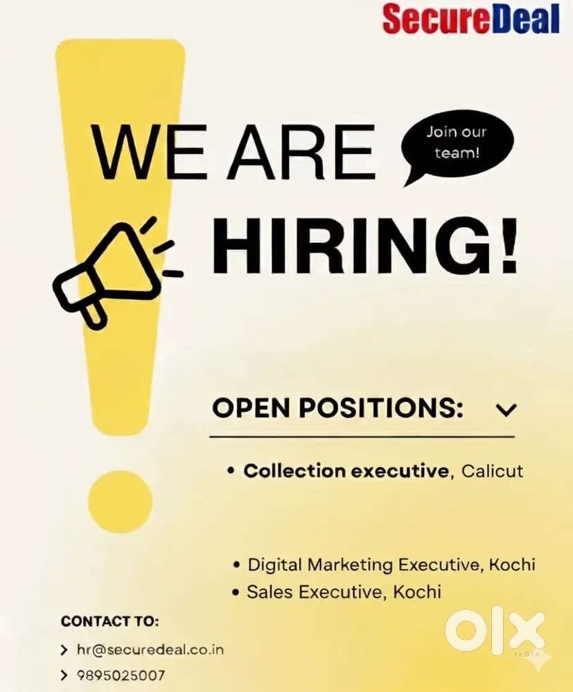 Collection, BDE, Digital marketing Executive
