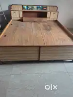 King size wooden bed