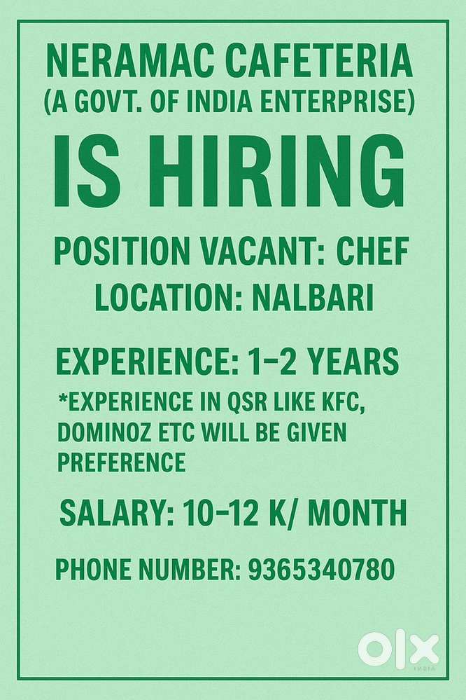 Neramac Cafeteria: Chef