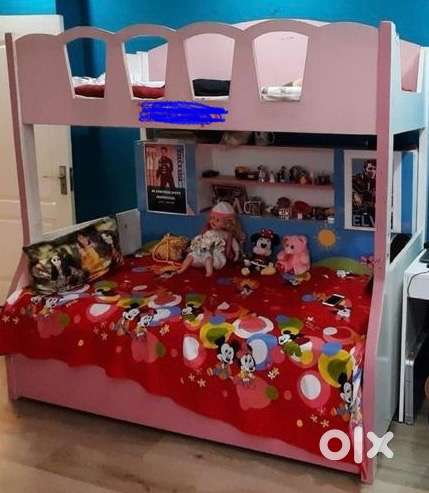Bunk cum double bed for sale