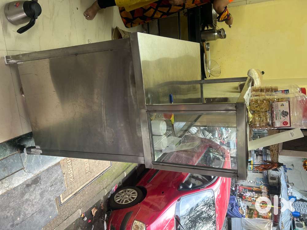 Steel counter and tea setup