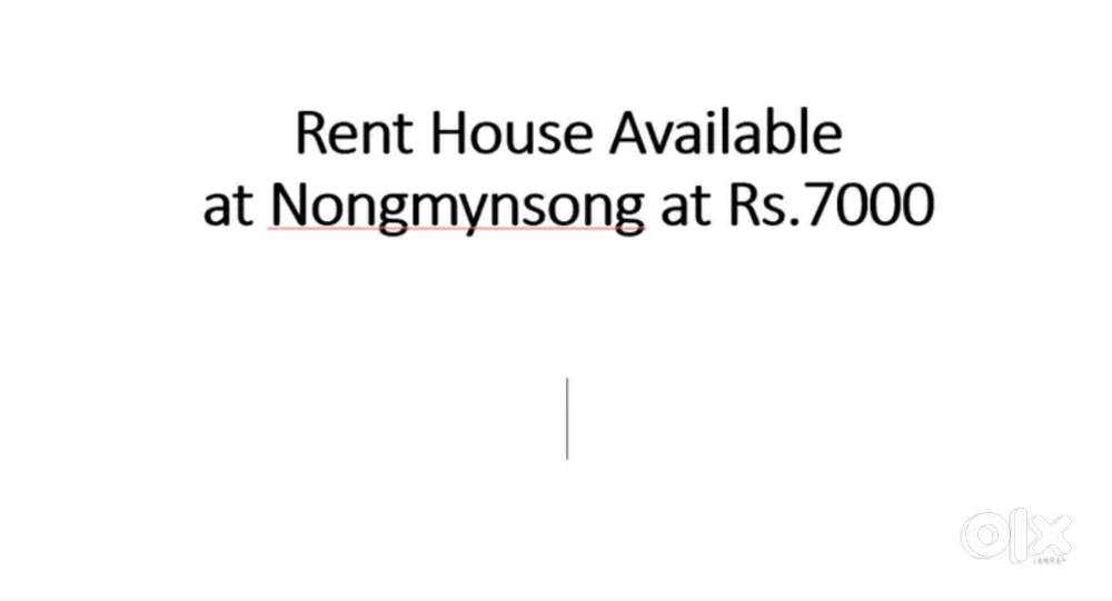 1BHK for rent at Nongmynsong