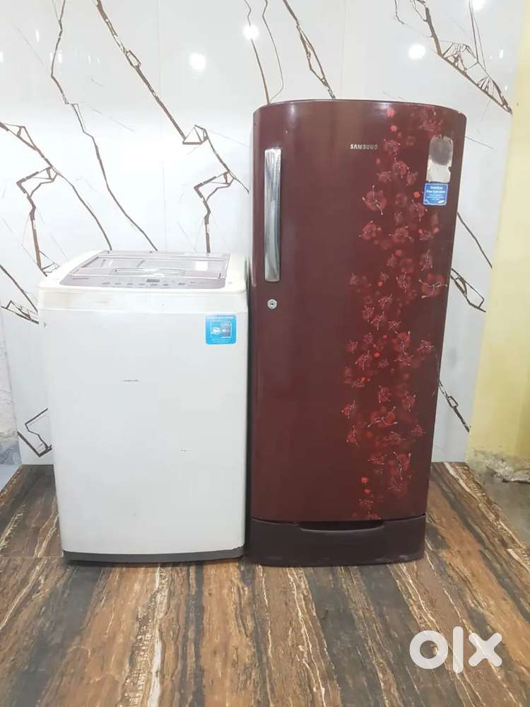 Samsung latest model single door refrigerator and lg washing machine