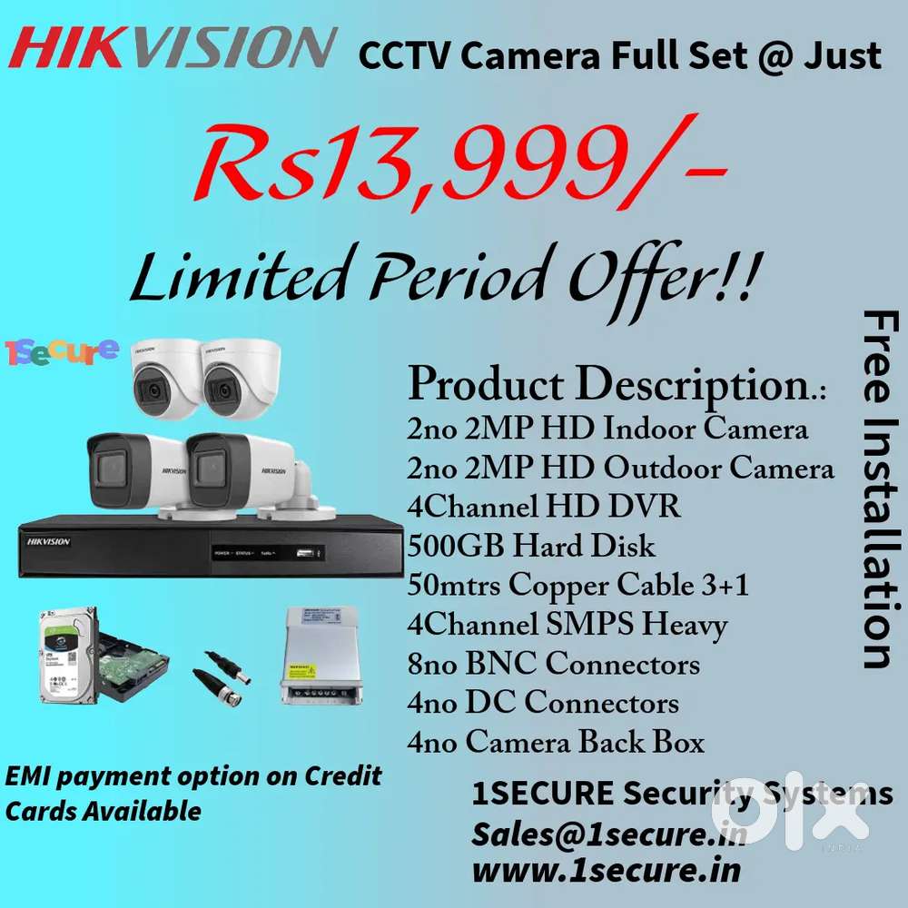 Hikvision cctv camera Full Set – Reliable, Affordable & Powerful!